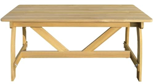 Jkghdrt Gartentisch aus imprägniertem Kiefernholz 150 cm rustikaler Garten Holztisch mit rustikalem Charme