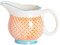 Nicola Spring Hand-Printed Milk Jug - 300ml - Orange Decorative Porcelain Dishwasher Safe Floral Pattern Tableware Cappuccino Coffee Milk Pitcher Jugs with Handle
