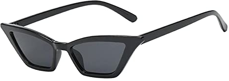 Sharplace Modische Sonnenbrille Vintage Verspiegelt Katzenauge Brille Gläser Dekobrille, Schwarz, wie beschrieben