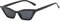 Sharplace Modische Sonnenbrille Vintage Verspiegelt Katzenauge Brille Gläser Dekobrille, Schwarz, wie beschrieben