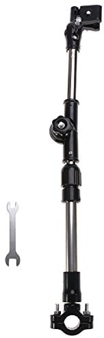 OUNONA Schirmhalter Regenschirm Halterung Verstellbar fur Fahrrad Kinderwagen MTB Rollator Golftrolleys (Schwarz)