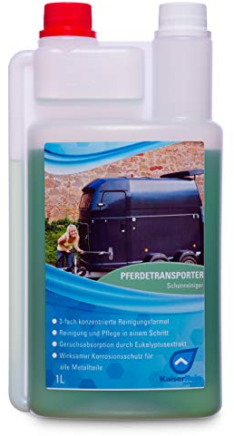 KaiserRein Anhänger Reiniger 1L gründlich absorbiert unangenehme Gerüche Pferde-Transporter und Pferde-anhänger Reinigungsmittel