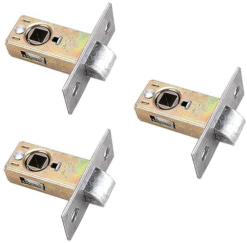 BE-TOOL Latches, 3pcs Door Latch Catch Stainless Steel Quality Latch Bolt for Use with Lever Door Handles(Flat 30mm)
