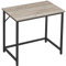 VASAGLE Tisch, Computertisch, Bürotisch, 80 x 50 x 76 cm, für Arbeitszimmer, Schlafzimmer, Wohnzimmer, Greige meliert-tintenschwarz LWD038B02V1
