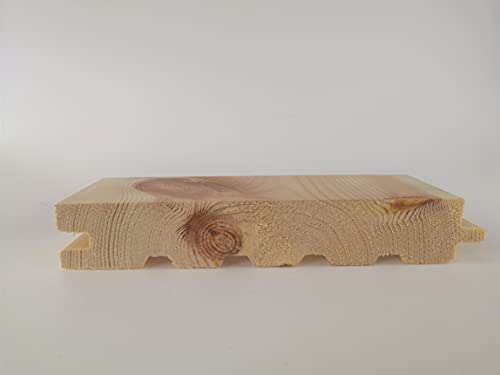 Gartenwelt Riegelsberger Hobeldielen 21x142 mm Länge 10 cm nordischer Kiefer Fußbodenbretter Massivholzdiele Nut & Feder gefast