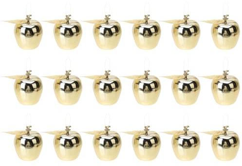 24Stücke Christbaumkugel Apfel Weihnachtsbaumschmuck deko äpfel Weihnachten Gold für Tannenbaum Weihnachten Ornamente Dekoration Gold
