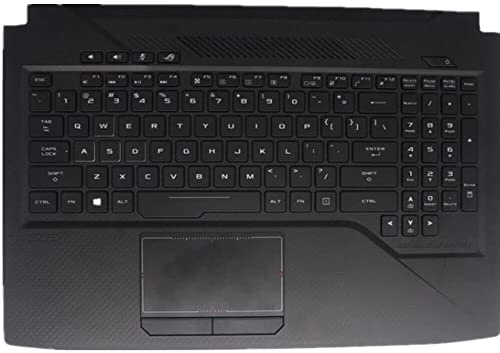 fqparts Replacement Laptop-Obergehäuse C-Schale & Touchpad & Tastatur für for ASUS for ROG Strix GL703GE GL703GM GL703GS GL703VD GL703VM Schwarz Amerikanische Version