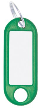 WEDO 262811804 Schlüsselanhänger zum Beschriften | grün | 100 Stück | mit Ring