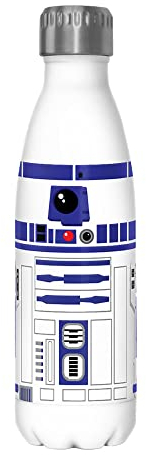 Star Wars Simpler R2 Costume 17 oz Stainless Steel Water Bottle, 17 Ounce, Multicolored