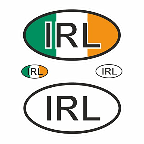 BIKE-label Country Number Plate Sticker 2D Ireland for Car Motorcycle Door Camper X400020