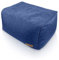 Aiire Sitzhocker rechteckiger 50x40x30 cm - Pouf Hocker, Sitzpouf, Hochwertiger, Pflegeleichter Sitzpuff - Sitzsack Fußstütze oder fußhocker für Wohnzimmer und Schlafzimmer Blau