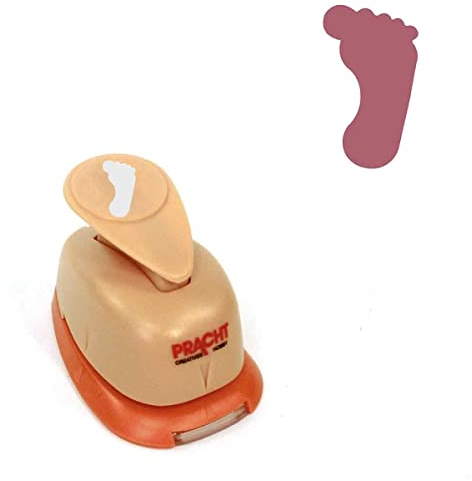 Pracht Creatives Hobby Motivstanzer klein Fuß 15 mm Motivlocher, Papierstanzer, Stanzer