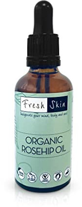 Freshskin Beauty LTD | Organic Rosehip Seed Oil 50ml - Pure and Natural, Certified Organic, Vegan, Cold Pressed, Hexane Free, No GMO