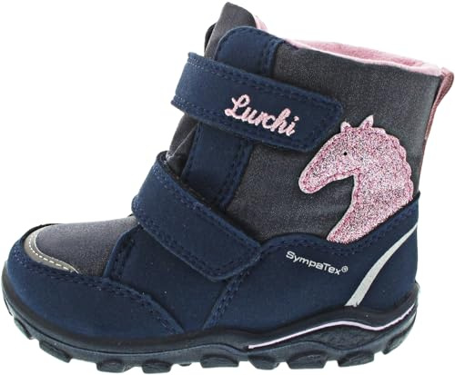 Lurchi Baby-Mädchen Kalea-Sympatex Lauflernschuh, Grey PINK, 25 EU Weit