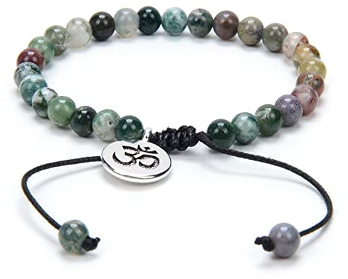 oasymala Réglable Om Wish Bracelet Méditation Mala Perles De Prière Yoga Om Bijoux Tressés Avec Des Perles Mala