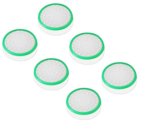 6PCS Switch Joycon Silicone Thumb Cap, Non-Slip Silicone Analog Joystick Thumb Stick Grip Cap for Nintendo Switch/OLED/Lite Joycon Controller (Transparent Green)