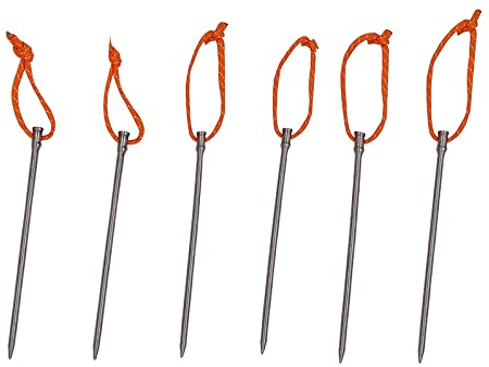 AMEOBA Heringe 8 Stück Leichte Zeltheringe Aus Titan Für Campingzelte, Ultraleichte, Hochfeste Zeltheringe, Winddichte Seilnägel Robustes