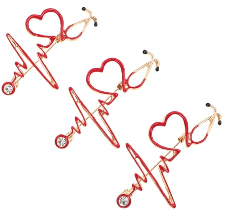 VALICLUD 3St Brosche arzt Weibliche breastpin jewerly Dame Werkzeuge Strass-Werkzeuge Arzt Anstecknadel arzt kostüm Kleidung schmücken Abzeichen Krankenschwester Bohrerimitat