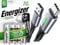 Energizer Rechargeable AA Batteries, Universal Double AA, Pack of 4 & INIU USB C Charger Cable 2m 3.1A Type C Cable Fast Charging, Braided USB A to USB-C Phone Charger