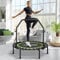 ONETWOFIT klappbares Trampolin für Erwachsene, 114cm Mini Fitness Trampolin W/einstellbare Schaumstoffgriff Bungees, leise Übung Trampoline für persönliche Indoor