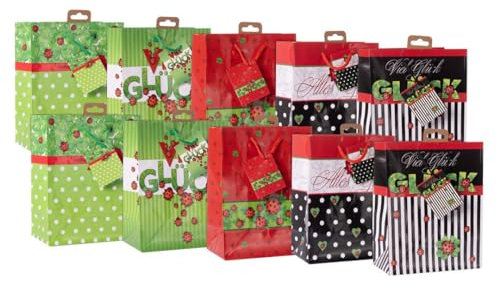 Laro Medium Geschenktüten 10-100 Stk, Anzahl:40, Muster Tüten:Marienkäfer Medium