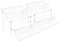 Viymgit Acrylic Riser Display Shelf, 2 Pack Clear 4 Tier Perfume Organizer, Tiered Display Stand for Collectibles Amiibo Funko POP Figures Toys Cupcake Dessert Decorations