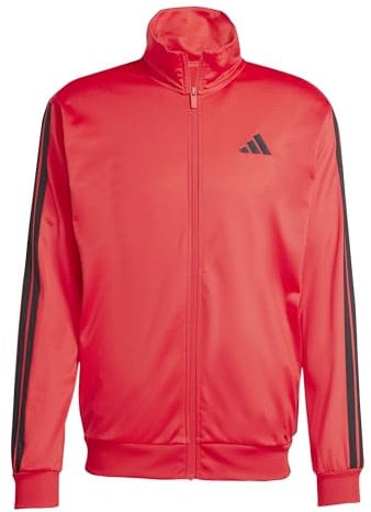 adidas Herren 3 Stripes Tricot Regular Track TOP, Pure Ruby, M