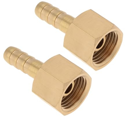 ECSiNG 2x Connecteurs De Tuyau En Laiton 3/8 BSP À 1/4 Pour Régulateur De Soudage Connecteur De Tuyau De Débitmètre