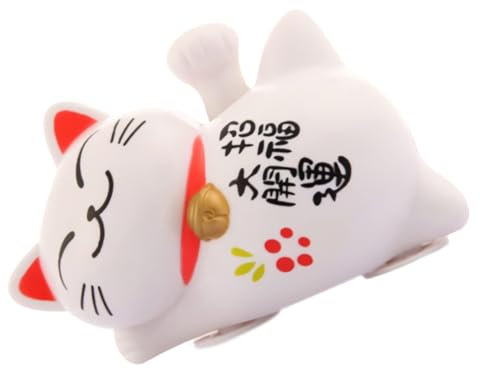 FUNOMOCYA Ornament Solar-Powered Winken Katze Statue Feng Shui Für Haushalt Desktop
