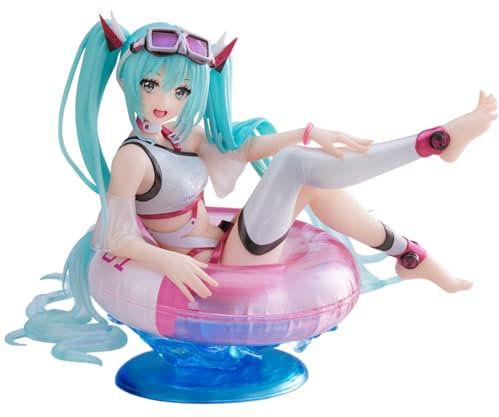 Jilijia Miku Action Figur Badeanzug Edition Sitzen Position Modell PVC Anime Statue Desktop Dekoration Geschenke für Fans 14cm