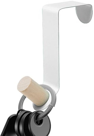 Gancho para corona de puerta delantera – Colgador de corona para puerta delantera | Garland gancho de metal para colgar en la puerta principal | Gancho para puerta con bola de decoración navideña