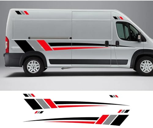 6Pcs, für Peugeot Boxer, für Citroen Jumper, für Ducato Camper Van Lot Auto Karosserie Aufkleber Wohnmobil Streifen Grafik Aufkleber Zubehör