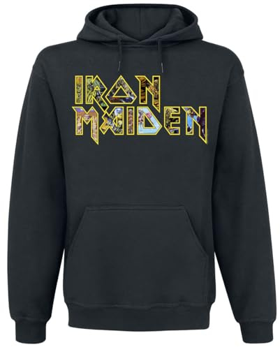 Iron Maiden Eddies Logo Männer Kapuzenpullover schwarz