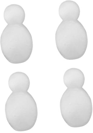 Tofficu 4pezzi Stampi per Pupazzo Polistirolo Bianchi per Decorazioni Natalizie e Lavoretti Creativi DIY per attività Familiari e Personalizzazioni Festive