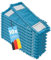 10x Profi Bodenwischer Ersatzbezug Chenille Wischbezug blau -50cm - Wischmopp Chenille aus Mikrofaser f. empfindliche Böden - Microfaser-Mopp zur Bodenpflege f. alle Mopp-Klapphalter - Wischmopp Bezug