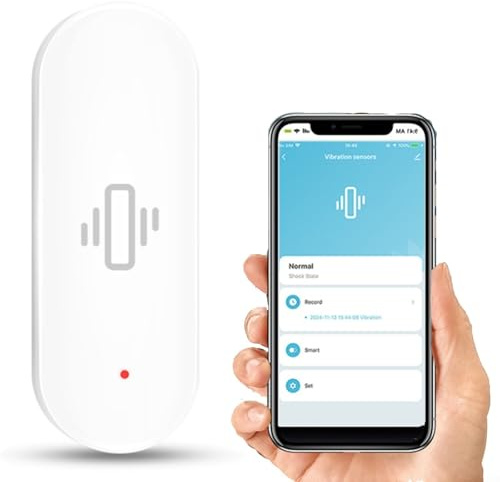 WiFi Vibrationssensor für Tuya Smart Vibration Sensor, Erkennung für Zigbee für Smartlife, Echtzeit-Benachrichtigung Sicherheitssystem Intelligentes Zuhause(1 Stück)