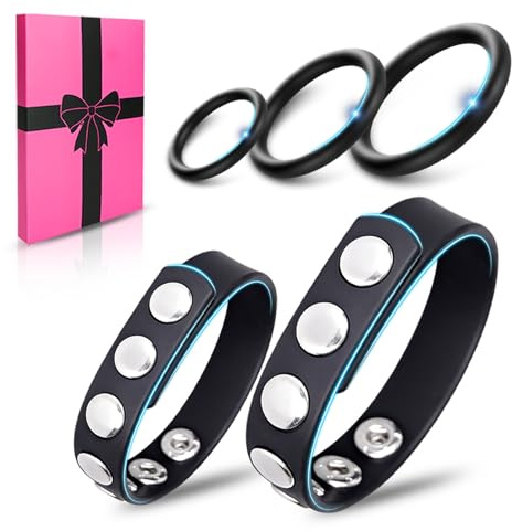 Juguetes eróticos Anillos de Pene Masculino Silicona Ajustable 5 Piezas | Hombre Anillos de Pene Favorece La Erección Mejora Resistencia Sexual Adultos Diseñado Parejas,Cock Ring que Mejora el Placer