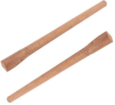 Gatuida 2 pezzi Manico per in Legno Massiccio con Punta Quadrata da Antiscivolo e Ammortizzante Ricambio per Asce da Esterno e Lavoro del Legno