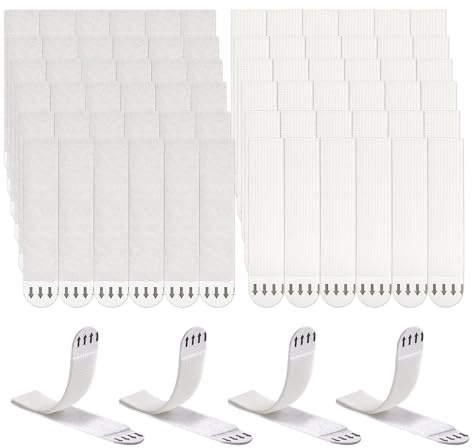 Appendi Quadri Senza Chiodi, 36 Paia(72 Pezzi) Adesivi per Quadri Muro, 19 x 92mm Appendi Quadri Adesivo, Rimozione Senza Tracce, Adatto per Dipinti Cornici Decorazioni e Poster