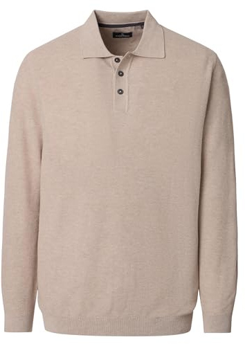 CASAMODA Polo-Shirt Langarm Uni Beige S