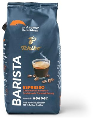 Tchibo BARISTA Espresso, 1kg Kaffeebohnen, mit Aroma-Verschluss, charaktervoll-intensiver Geschmack