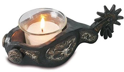 Isideco Teelichthalter Western Stiefel Sporen 15cm