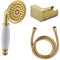 Ownace Classic Style Traditional Telephone Gold Hand Shower Head, Adjusted Shower Holder and 1.5M Shower Hose for Bathroom