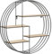 AC Design Furniture Nadine Rundes Wandregal aus Metall Schwarz mit 4 Ablagen, Kleine Wanddeko, Schwarzes Schweberegal, Hängeregal im Industriestil, Ø: 10 x H: 45 cm