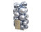 Christbaumkugeln, bruchsicher, glitzernd, Eisblau, 30 Stück