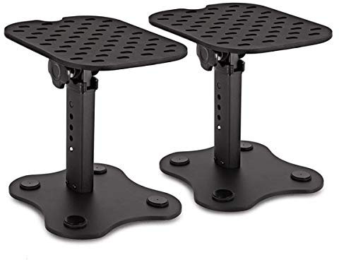 Deluxe Tilting Desktop Monitor Stands by Gear4music, Pair