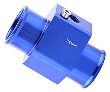 Adaptador universal de manguito para sensor de temperatura de agua de radiador, azul 26 mm, aluminio 40 mm adaptador sensor temperatura agua
