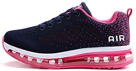 Unisex Scarpe Sportivo Uomo Donna Scarpe da Ginnastica Corsa Air Sneakers Basse Interior Casual all'Aperto(833-Rose36)