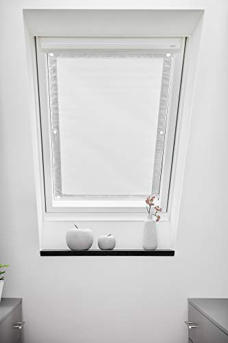ROOMY Dachfenster Sonnenschutz Haftfix, ohne Bohren, Hitzeschutzrollo Saugnapf 94 cm x 91,5 cm (B x L) für S06/606