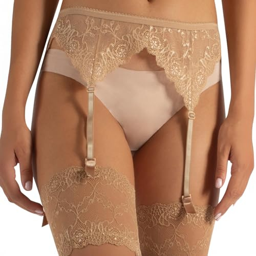 CALZITALY Reggicalze Donna, Lingerie e Intimo, Giarrettiere e reggicalze, Nero Bianco, Naturale, Avorio, Taglie Regular e Curvy, MADE IN ITALY